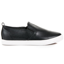 Bestelle Černé prolamované slipy černý