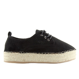 Černé dámské espadrilky LL-118 Black černá