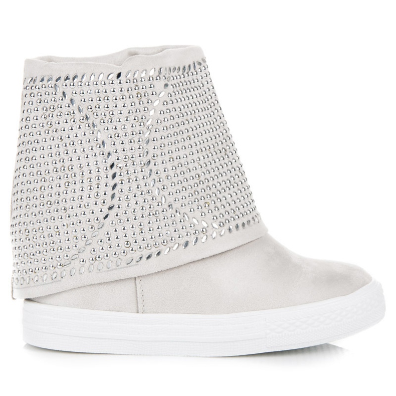 SDS Světle šedé jarní kozačky šedá