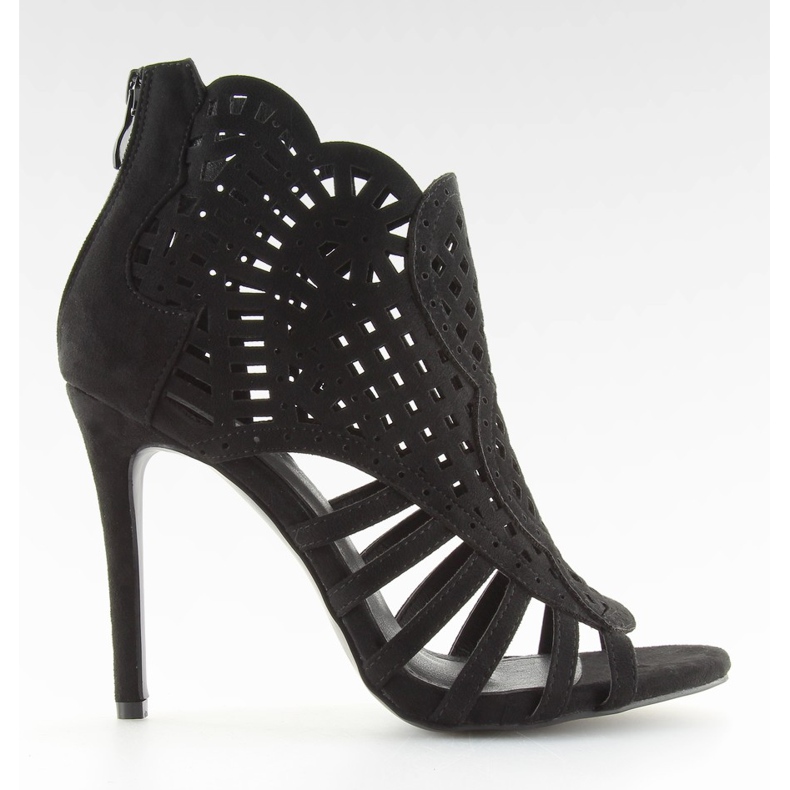 Černé kozačky s otevřenou špičkou M286 Black černá