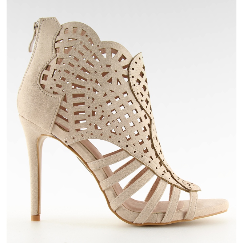 Otevřená béžová obuv s otevřenou špičkou M286 Béžová béžový