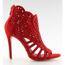 Červené boty s otevřenou špičkou M286 Red