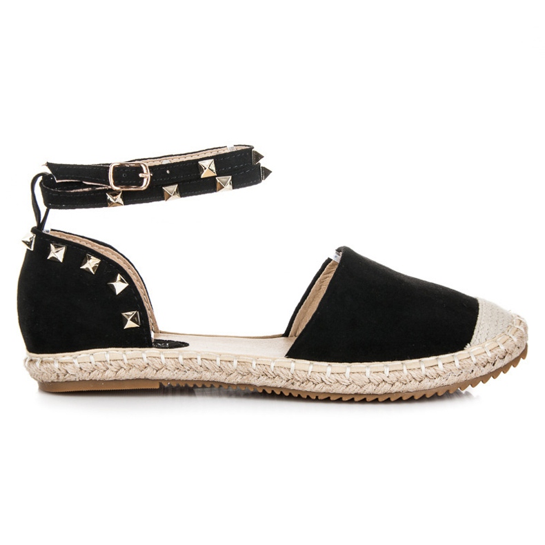 Queen Vivi Ploché sandály Espadrilky černá