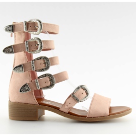 Růžové gladiátorské sandály NC159 růžové růžový