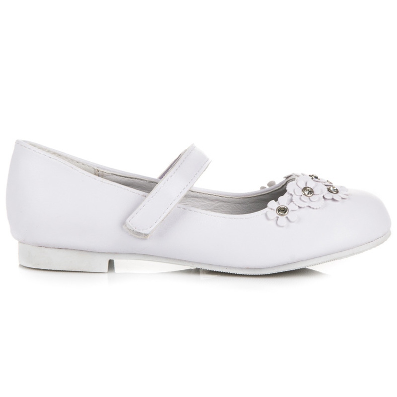 American Club Bílé baleríny se suchým zipem bílý American Club Bílé baleríny se suchým zipem bílý