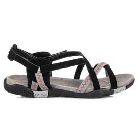 Hasby Sportovní sandály se suchým zipem černý