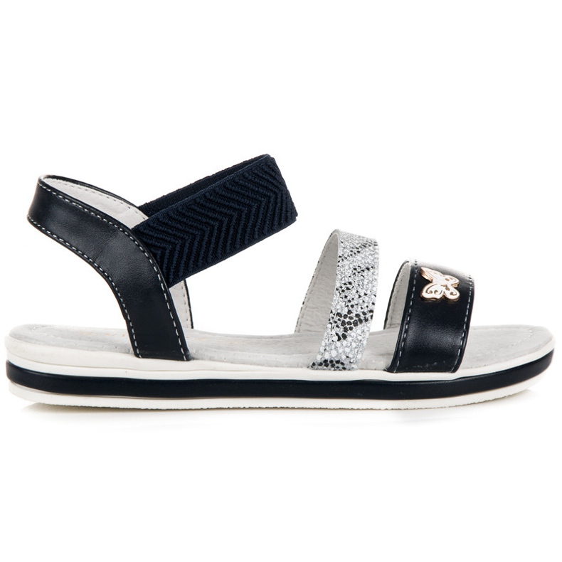 Vinceza Ploché sandály s gumičkou modrý