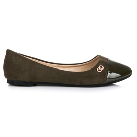 Seastar Baleríny s lakovanou špičkou zelený