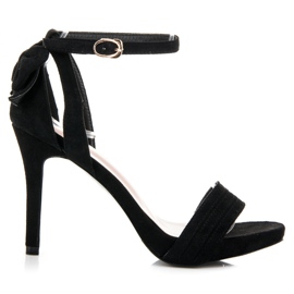 Vinceza Semišové sandály s mašlí černý