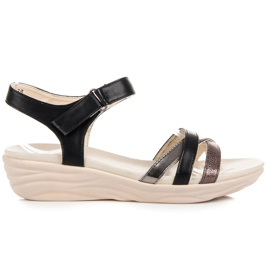 Kylie Sandály na suchý zip černý