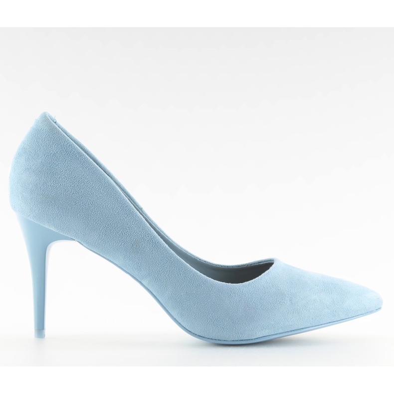 Semišové vysoké podpatky Candy Shop modré LEI-90 L.BLUE modrý Semišové vysoké podpatky Candy Shop modré LEI-90 L.BLUE modrý