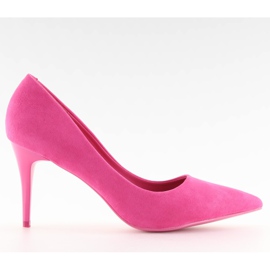 Semišové vysoké podpatky Candy Shop fuchsiová LEI-90 L. FUSHIA růžový