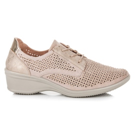 Kylie Pohodlná šněrovací obuv hnědý