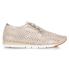 Kylie Módní tenisky se zavazováním žlutá hnědý Kylie Módní tenisky se zavazováním žlutá hnědý