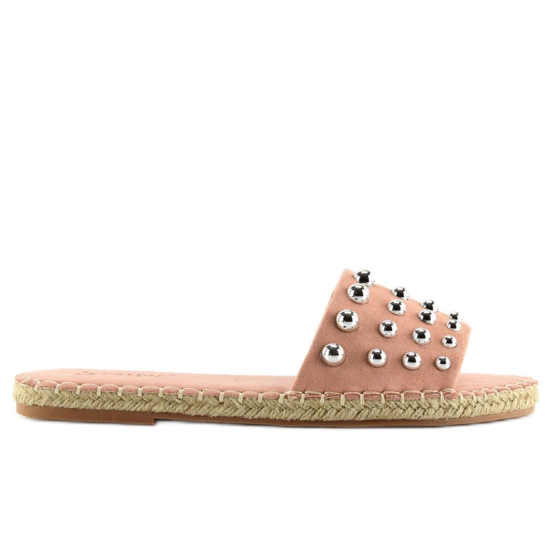 Dámské růžové espadrilky pantofle LL-120P Pink růžový