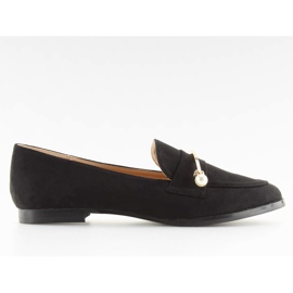 Černé Dámské černé mokasíny T315P Black černý