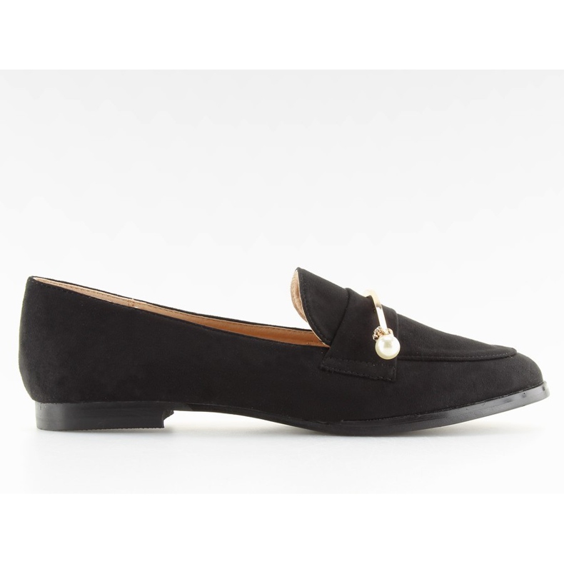 Černé Dámské černé mokasíny T315P Black černá