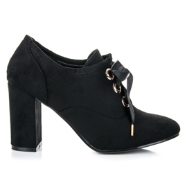 Seastar Semišové boty na sloupu černý