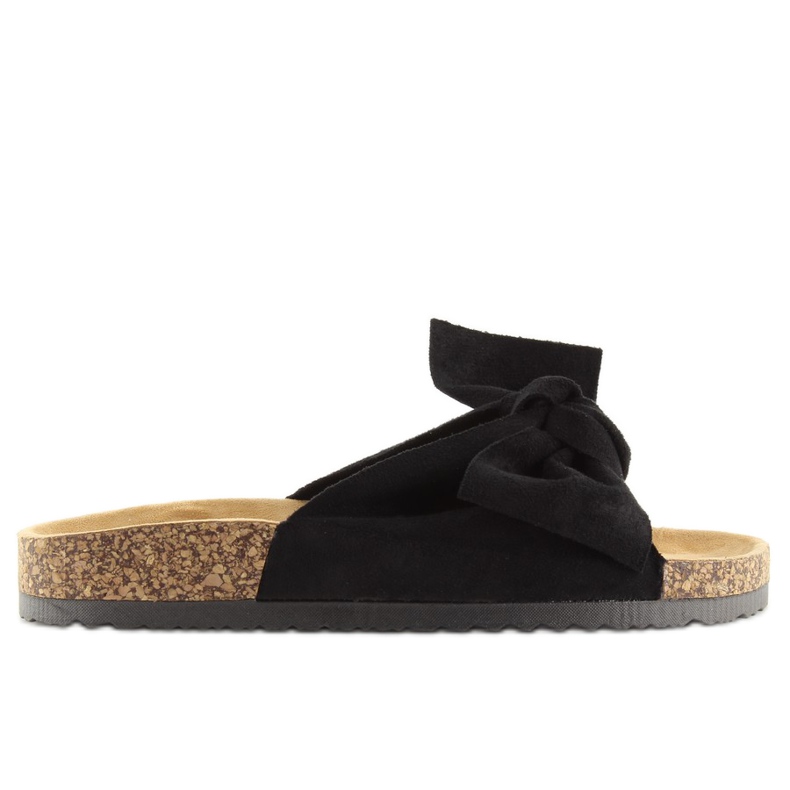 Dámské pantofle na korku černé Ck02 černé černá