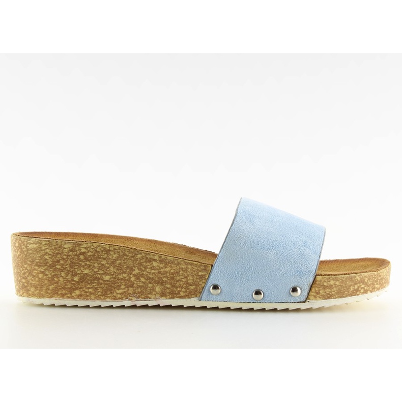 Modré dámské pantofle CK05P LT.BLUE modrý
