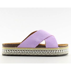 Fialové dámské pantofle CK15P Purple fialová