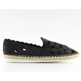 Černé prolamované espadrilky pro ženy LT86 black černý