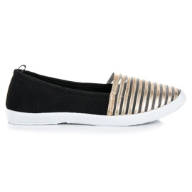 Mckeylor Černozlaté slip on tenisky žlutá černá Mckeylor Černozlaté slip on tenisky žlutá černá