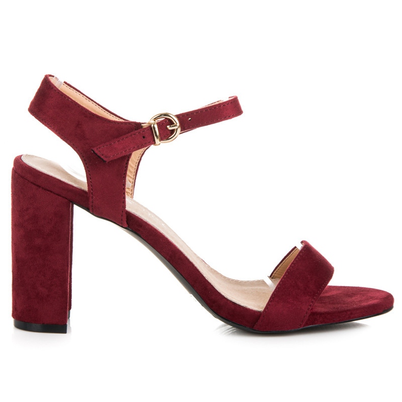 Vinceza Vínové sandály na sloupku červené