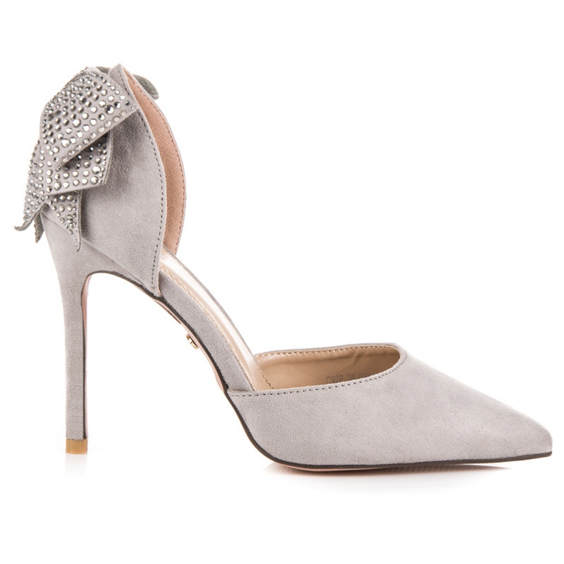 Seastar Semišové Podpatky S Mašlí šedá