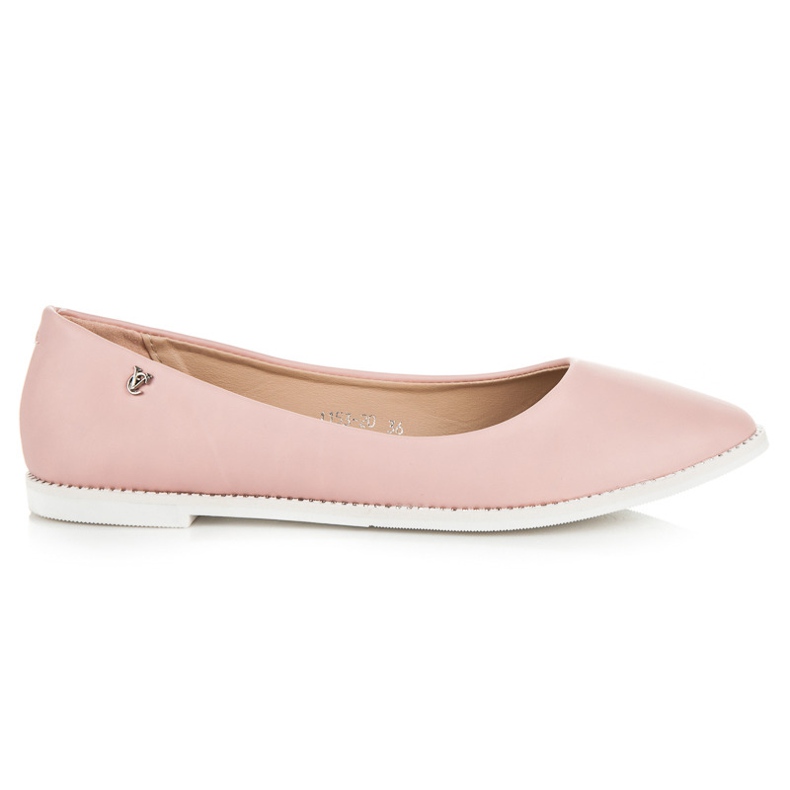 Vices Růžové baleríny s kamínky růžový