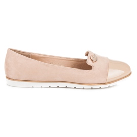 Vices Stylové semišové baleríny hnědý Vices Stylové semišové baleríny hnědý