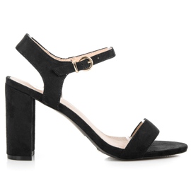 Vinceza Černé sandály na sloupku černá