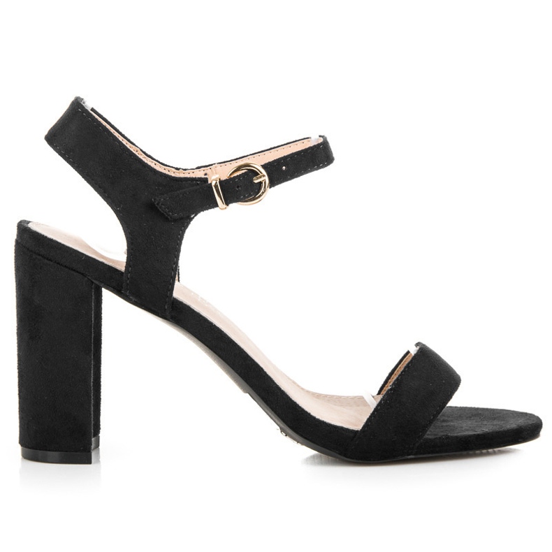 Vinceza Černé sandály na sloupku černá