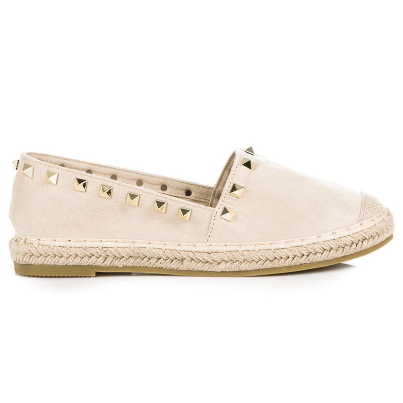 Seastar Semišové espadrilky s cvočky hnědý