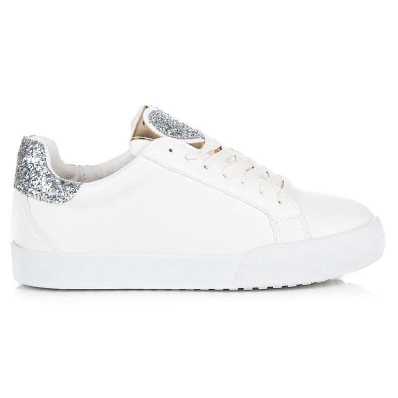 Vices Bílé tenisky se sladkým srdcem bílý šedá