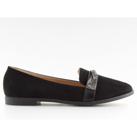 Black Dámské černé mokasíny H8-110 Black černý