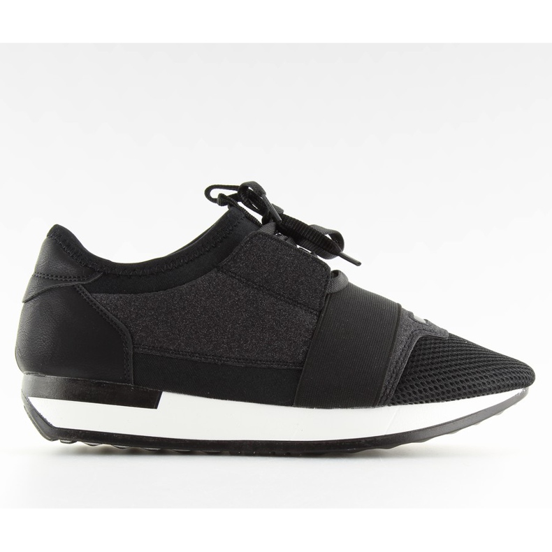 Black K1x063 Černé sportovní boty černá šedá Black K1x063 Černé sportovní boty černá šedá