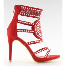 Červené gladiátorské sandály GH-2776 červené