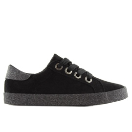 Černé dámské tenisky AK03P Black černý šedá