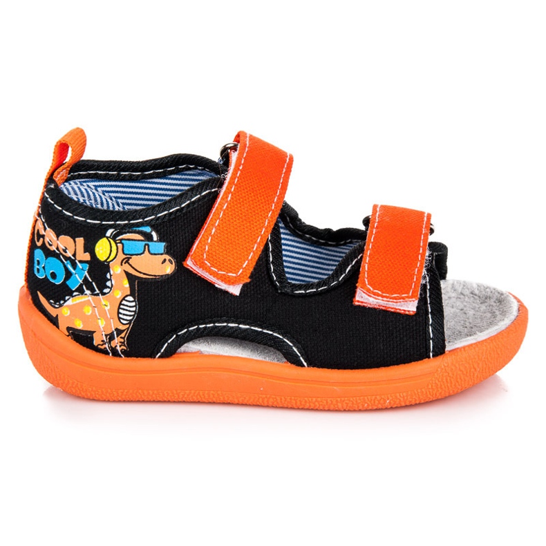 American Club Pantofle S Otevřenou Špičkou černá