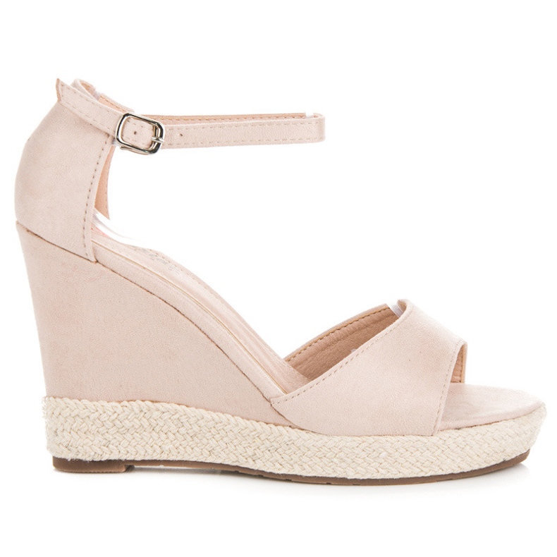 Seastar Semišové sandály na klínku hnědý