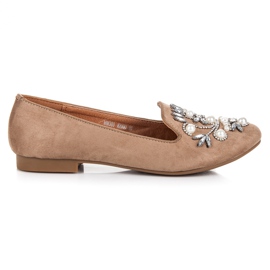 Lovery Béžové dekorativní mokasíny béžový Lovery Béžové dekorativní mokasíny béžový