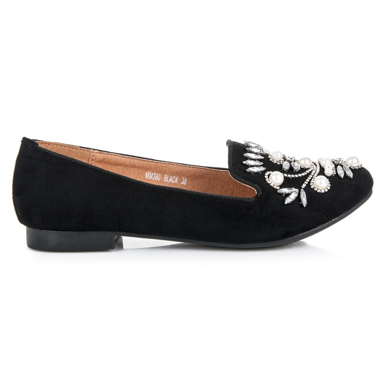 Lovery Černé dekorativní mokasíny černá
