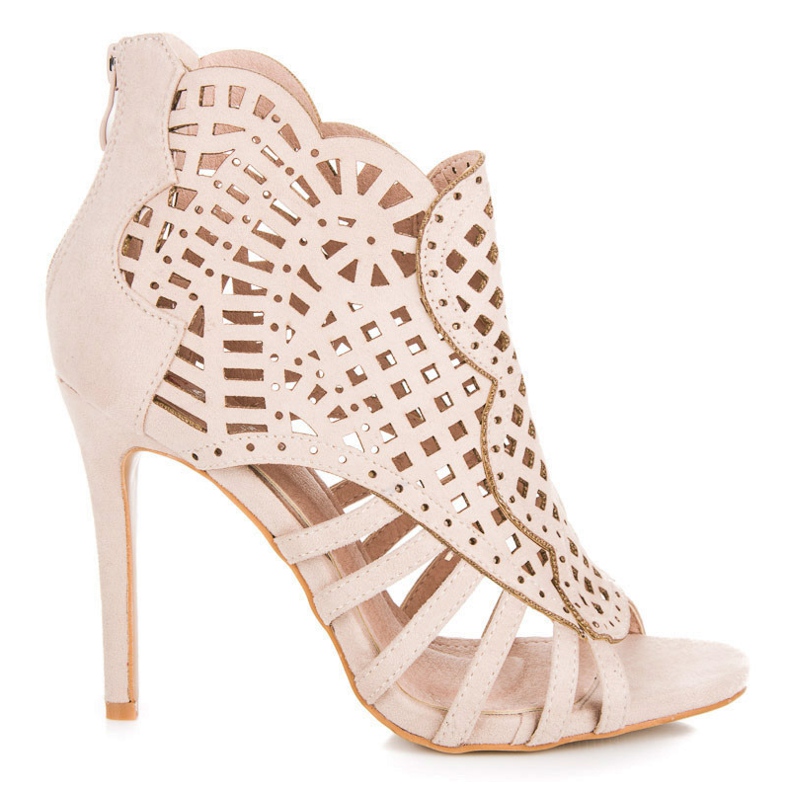 Seastar Prolamované sandály se zipem hnědý