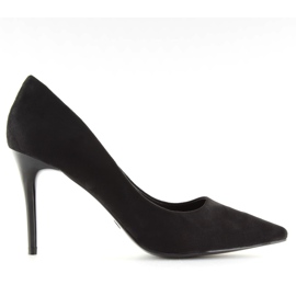 Černé dámské vysoké podpatky GF-JX78 Black černý