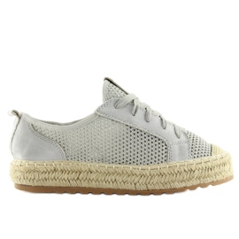 Šedé espadrilky tenisky BB06P Grey šedá Šedé espadrilky tenisky BB06P Grey šedá