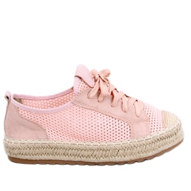 Růžové tenisky BB06P růžové espadrilky růžový