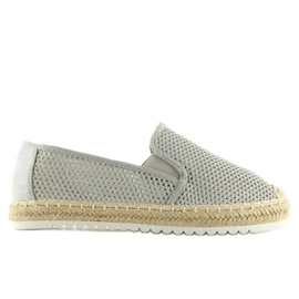 Navlékací šedé espadrilky BB03P šedé šedá