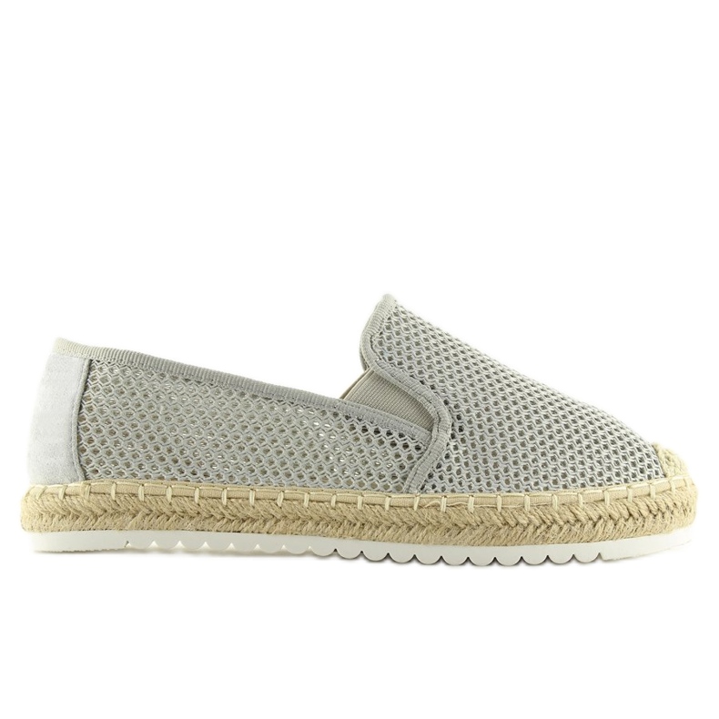 Navlékací šedé espadrilky BB03P šedé šedá