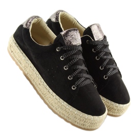Černé BB01P Černé tenisky espadrilky černý